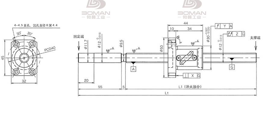KURODA GG1205DS-BALR-0305A 黑田精工丝杆怎么安装图解