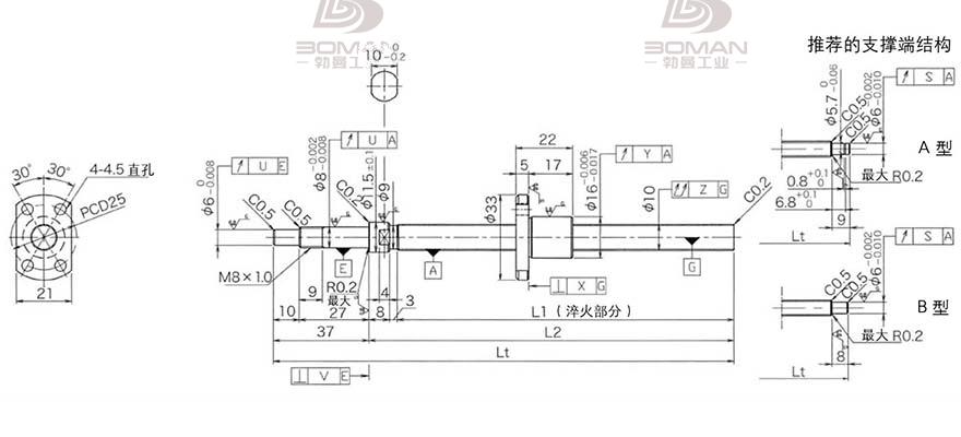 KURODA DP1002JS-HDNR-0320B-C3S hcnc黑田精工丝杆代理