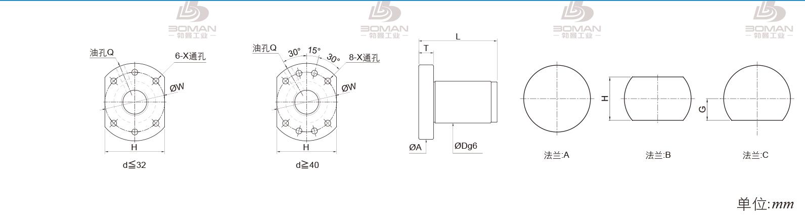 PMI FSDU3232C-3.0P pmi滚珠丝杠ball5c